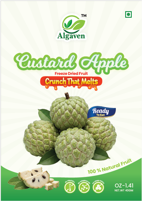 Freeze Dried Custard Apple - 100% Natural, No Added Sugar